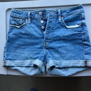 Old Navy Denim Jean Shorts, Size 6, High Rise, OG Straight